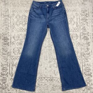 NEW Old Navy Jeans Women’s Wow High Rise Flare Medium Wash Blue Denim Size 0